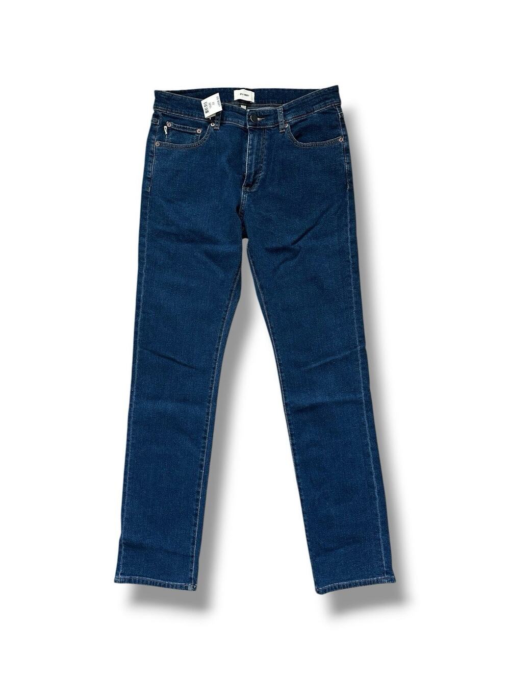 New DL1961 Russell Slim Straight Medium Wash Denim Blue Jeans 32x34 MSRP $208